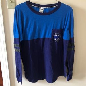 Blue Color-block PINK Long Sleeve